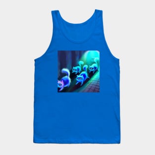 Several Blue Cats Escape Through a Sewer Tank Top